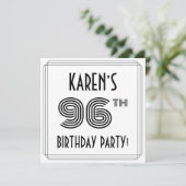 アールデコインスパイア96th Birthday Party,名前をカスタムする 招待状 (スタンド正面)