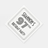 アールデコインスパイア97th Birthday Party,名前をカスタムする スタンダードランチョンナプキン (角)