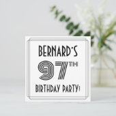 アールデコインスパイア97th Birthday Party,名前をカスタムする 招待状 (スタンド正面)