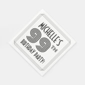 アールデコインスパイア99th Birthday Party,名前をカスタムする スタンダードランチョンナプキン (角)