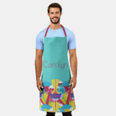 アールデコインスパイア、ターコイズの場合 エプロン (着用した状態)