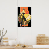 アールデコウィッチハロウィーンのカボチャのちょうちんカボチャ ポスター (キッチン)