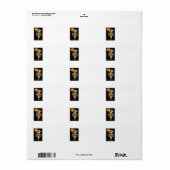 アールデコウィッチハロウィーンのカボチャのちょうちんパンプキンブラックキャット ラベル (フルシート)