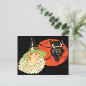 アールデコウィッチフクロウ満月 ポストカード (スタンド正面)