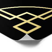 アールデコウェディングレセプションへようこそ写真の追加 ポスター (角)