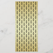 アールデコウェディングレセプションディナー金ゴールドブラックフード メニュー (裏面)