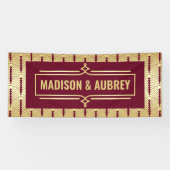 アールデコウェディングレセプションディナー金ゴールドブルゴーニュ 横断幕 (横)