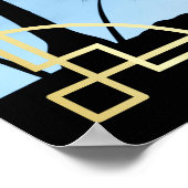 アールデコウェディングレセプションフォトウェルカムサイン ポスター (角)