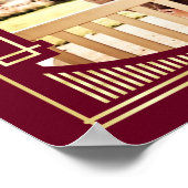 アールデコウェディングレセプションフォトウェルカムサイン ポスター (角)