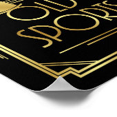 アールデコウェルカムオールドスポーツサインプリント ポスター (角)