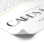 アールデコウェルカムカードと結婚ギフトのサイン ポスター (角)