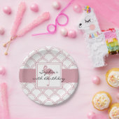 アールデコウェーブパッテンピンクフラミンゴバースデーパーティー ペーパープレート (パーティー)