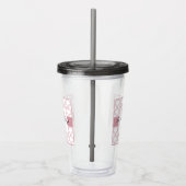 アールデコウェーブパッテンピンクフラミンゴ アクリルタンブラー (右)