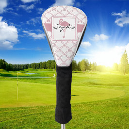 アールデコウェーブパッテンピンクフラミンゴ ゴルフヘッドカバー