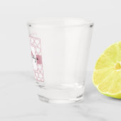 アールデコウェーブパッテンピンクフラミンゴ ショットグラス (右)