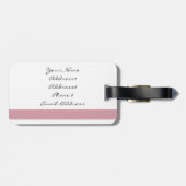 アールデコウェーブパッテンピンクフラミンゴ ラゲッジタグ (裏面横)