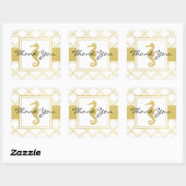 アールデコウェーブ金ゴールドグリッターシーホースありがとう スクエアシール (シート)