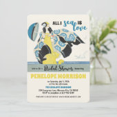 アールデコウーマンインラブインザシーブライダルシャワー 招待状 (スタンド正面)