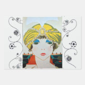 アールデコウーマンポートレート香水美しいファッション ラッピングペーパーシート (正面3)