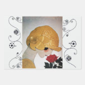 アールデコウーマンポートレート香水美しいファッション ラッピングペーパーシート (正面2)