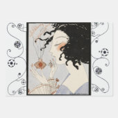 アールデコウーマンポートレート香水美しいファッション ラッピングペーパーシート (正面)