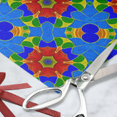 アールデコエナメルレッドフラワーオンブルークロイソンヌスタイル 薄葉紙