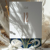 アールデコエレガンススワンテーブルナンバーカード 招待状