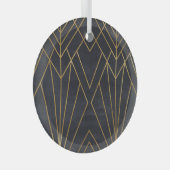 アールデコエレガンス:ジオメトリックグラマー ガラスオーナメント (正面右)