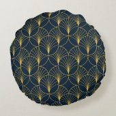 アールデコエレガンス：ファンモチーフ ラウンドクッション (裏面)