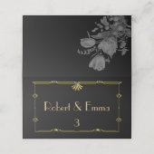 アールデコエレガントウェディングテーブル座席表 プレイスカード (外部開封)