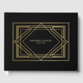 アールデコエレガントギャツビースタイル結婚ズ ゲストブック (正面)