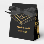 アールデコエレガントギャツビー結婚式の引き出物ボックス フェイバーボックス (正面サイド)