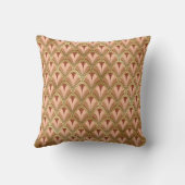 アールデコエレガントサーモン金ゴールドラグジュアリーヴィンテージ クッション (裏面)