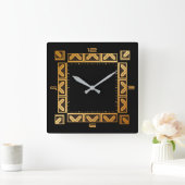 アールデコエレガントスタイル スクエア壁時計 (ホーム)
