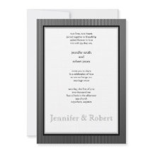 アールデコエレガントストライプ結婚式招待状