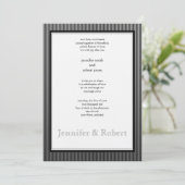 アールデコエレガントストライプ結婚式招待状 招待状 (スタンド正面)