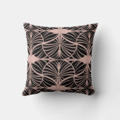 アールデコエレガントピンクとブラックガッシュホタテ クッション (裏面)