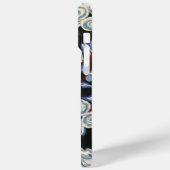 アールデコエレガントフローラ、黒い青い白いバラ Case-Mate iPhoneケース (裏面 / 左)