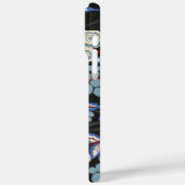 アールデコエレガントフローラ、黒い青い白いバラ Case-Mate iPhoneケース (裏面 / 左)