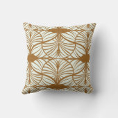 アールデコエレガントブラウン&ミントガッシュホタテ クッション (裏面)