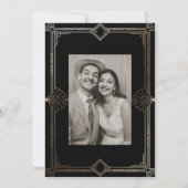 アールデコエレガントブラック金ゴールド20クラシックs結婚の 招待状 (裏面)