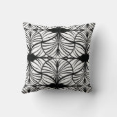 アールデコエレガントブラック&ホワイトグーアッシュのホタテ クッション (裏面)