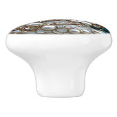 アールデコエレガントホワイトパールダイヤモンド セラミックノブ (側面)