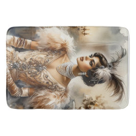 アールデコエレガントレディーバスマット バスマット