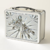 アールデコエレガントヴィンテージラインストーンズグラマラス メタルランチボックス (裏面)
