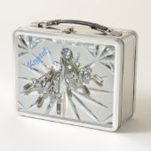 アールデコエレガントヴィンテージラインストーンズグラマラス メタルランチボックス (正面)