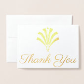 アールデコエレガント写真ありがとう 箔カード (封筒付き正面)