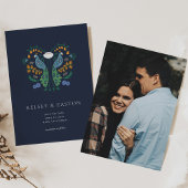 アールデコエレガント写真と共に日付カードを保存 セーブザデート