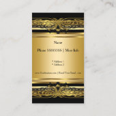アールデコエレガント名刺金ゴールドブラック 名刺 (裏面)