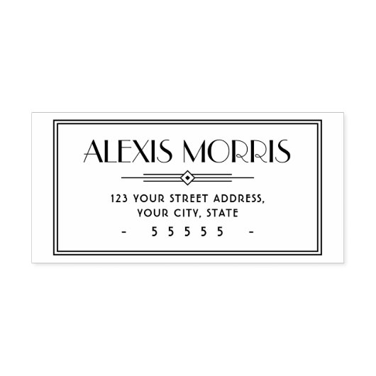 アールデコエレガント差出人住所 セルフインキングスタンプ (デザイン)